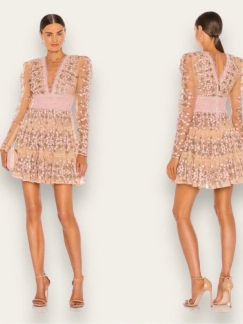 Bronx and Banco Megan Mini Dress in Rose Pink Medium (US - 6)